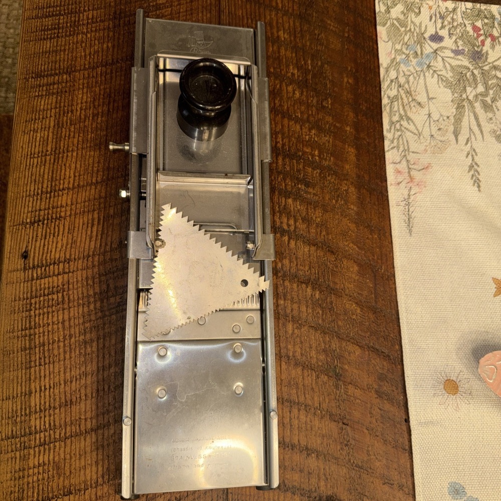 Vintage‎ Bron Marque Deposee Stainless Steel Vegetable Mandolin Slicer